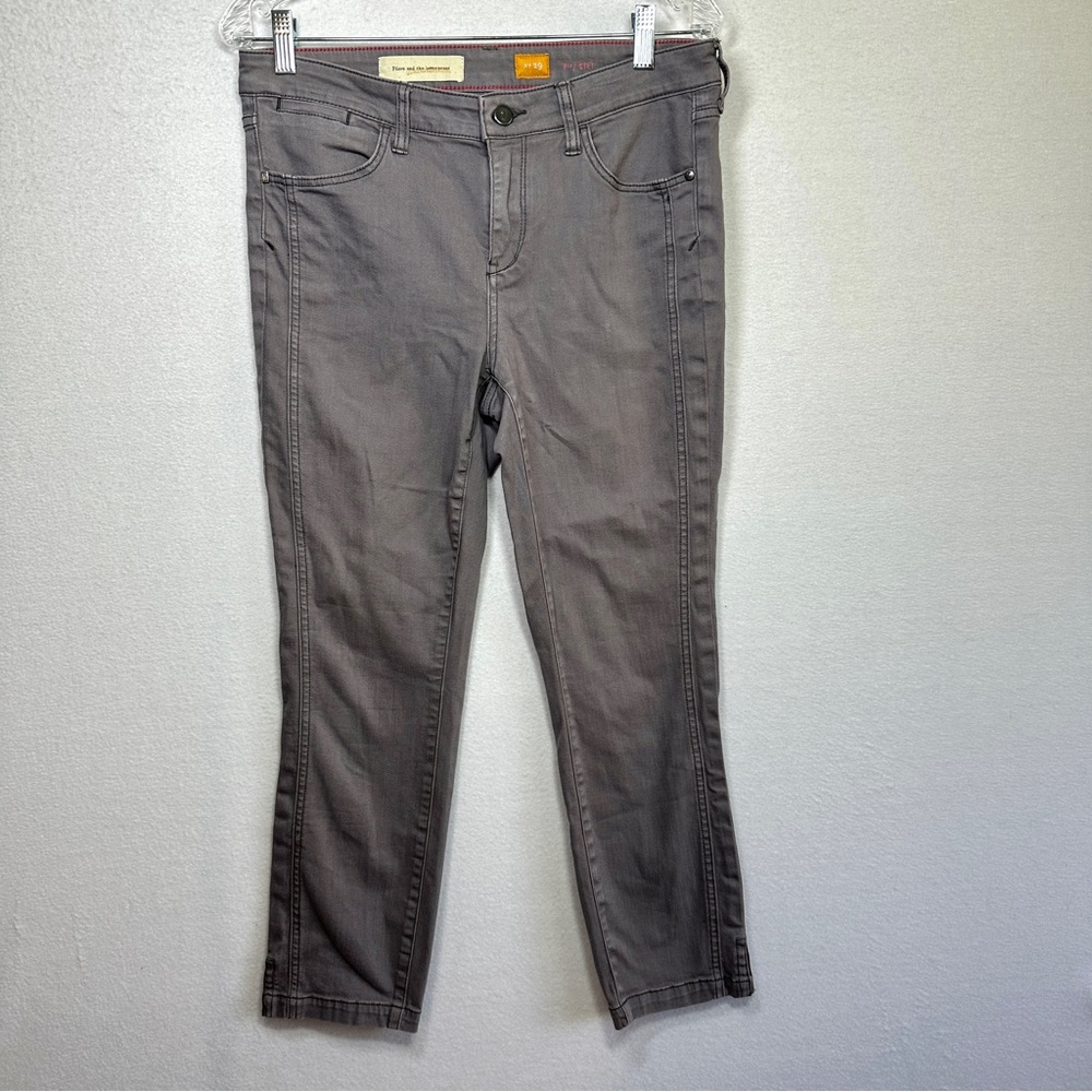 Pilcro And The Letterpress Stet Jeans Women's 29 Gray Stretch Denim Pockets